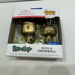 Hallmark Gold Rick & Snowball Ornaments